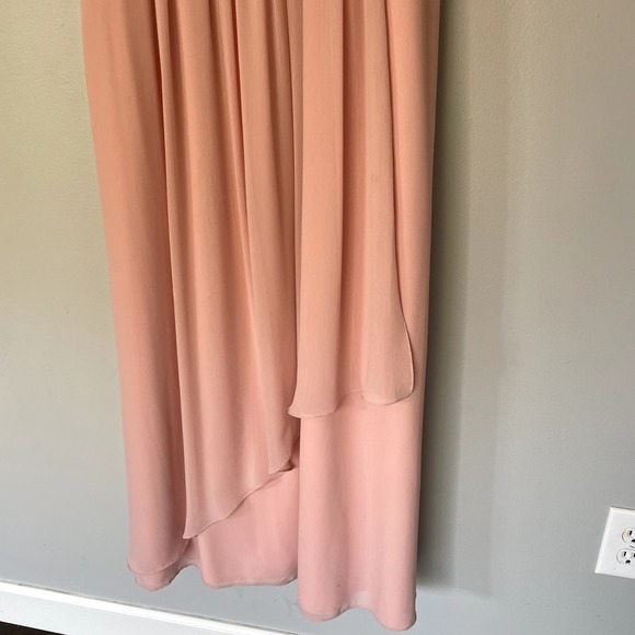 Watters & Watters Pink Chiffon Maxi Bridesmaids Dress in Morganite Size 18W - Picture 4 of 10
